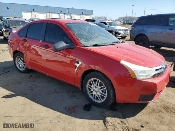 2008 Ford Focus SE with VIN 1FAHP35N58W133274, listed as a Copart auction lot 48238705 with 146,668 mi miles and Salvage Title. Bid and sale history available at carsss.com. Image 4.
