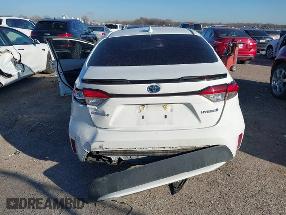 2022 Toyota Corolla Hybrid LE with VIN JTDEAMDE1NJ037740, listed as a IAAI auction lot 41482375 with 1 mi miles. Bid and sale history available at carsss.com. Image 16.