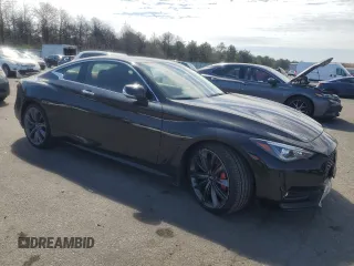 2022 Infiniti Q60 Red Sport 400 with VIN JN1FV7LL8NM681098, listed as a Copart auction lot 54364875 with 17,216 mi miles and Salvage title. Bid and sale history available at DreamBid. Image 4.