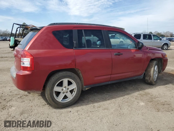 2007 Jeep Compass Sport with VIN 1J8FT47W87D118537, listed as a Copart auction lot 43127625 with 166,631 mi miles and Salvage Title. Bid and sale history available at carsss.com. Image 3.