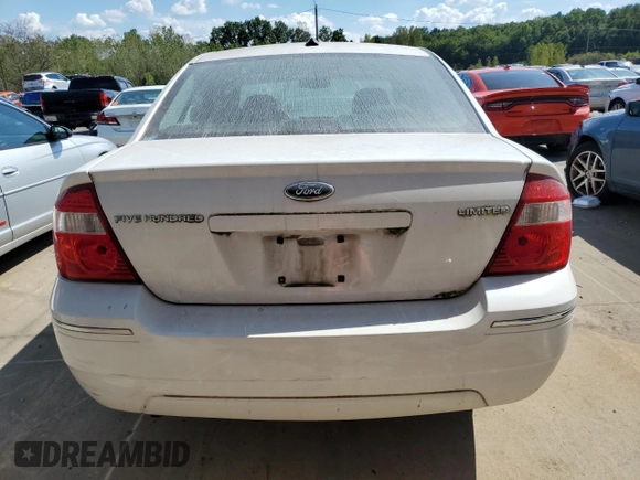 2007 Ford Five Hundred Limited with VIN 1FAHP25187G111737, listed as a Copart auction lot 72431324 with 0 mi miles and Salvage Title. Bid and sale history available at carsss.com. Image 6.