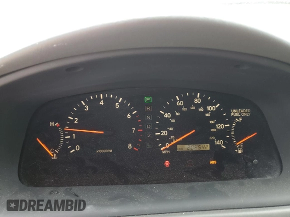 2001 Lexus ES 300 with VIN JT8BF28G410325142, listed as a Copart auction lot 58033085 with 202,542 mi miles and Salvage title. Bid and sale history available at DreamBid. Image 9.