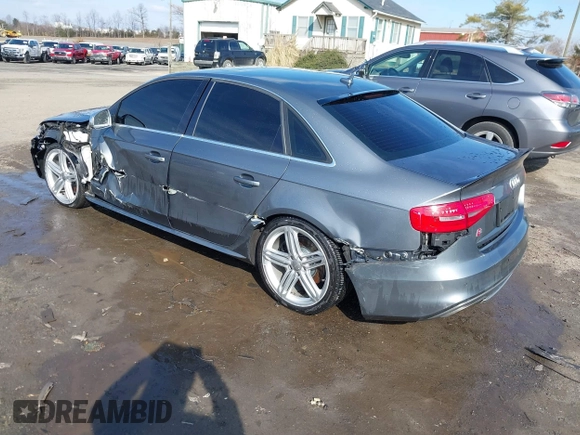 2014 Audi S4 Premium Plus with VIN WAUBGAFLXEA075296, listed as a IAAI auction lot 41527234 with 113,191 mi miles. Bid and sale history available at carsss.com. Image 3.