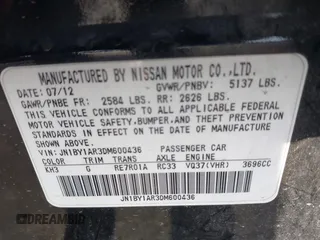 2013 Infiniti M with VIN JN1BY1AR3DM600436, listed as a IAAI auction lot 42031696 with 114,637 mi miles and . Bid and sale history available at DreamBid. Image 9.