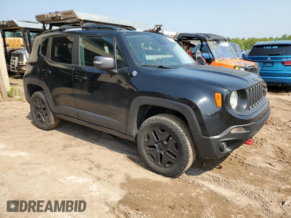 2017 Jeep Renegade Trailhawk z VIN ZACCJBCB2HPF40362, wystawiony jako Copart lot #58470555 z przebiegiem 157 832 mil mil oraz Czysty tytuł • Clean title. Historia ofert i sprzedaży dostępna na DreamBid. Obrazek 4.