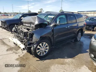 2014 Toyota Sequoia Limited with VIN 5TDKY5G1XES053757, listed as a Copart auction lot 83827324 with 0 mi miles and Salvage Title. Bid and sale history available at carsss.com. Image 1.