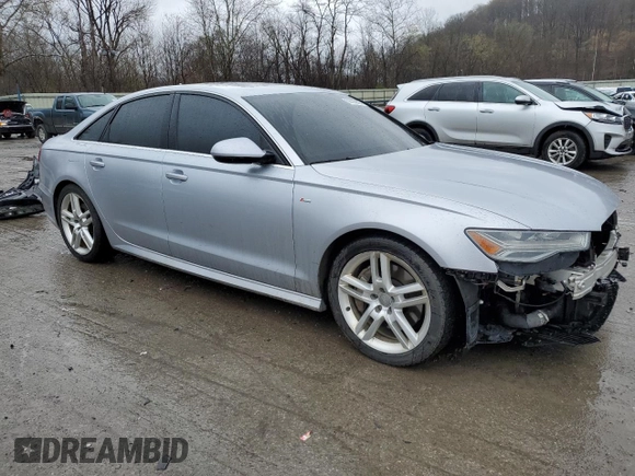 2016 Audi A6 Premium Plus with VIN WAUGFAFC8GN016509, listed as a Copart auction lot 52163905 with 136,724 mi miles and Salvage title. Bid and sale history available at DreamBid. Image 4.