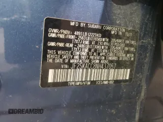 2022 Subaru Forester with VIN JF2SKACC8NH437057, listed as a Copart auction lot 86872994 with Not provided miles and Salvage title. Bid and sale history available at DreamBid. Image 14.