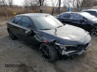 2025 Honda Civic Sedan Sport with VIN 2HGFE2F57SH500716, listed as a Copart auction lot 49150145 with 4,989 mi miles and Salvage Title. Bid and sale history available at carsss.com. Image 4.