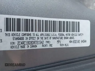 2013 Chrysler Town & Country Touring with VIN 2C4RC1BG9DR721542, listed as a IAAI auction lot 41845146 with 269,088 mi miles. Bid and sale history available at carsss.com. Image 9.