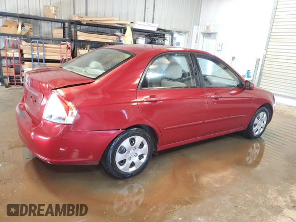 2008 Kia Spectra EX with VIN KNAFE122685509781, listed as a Copart auction lot 60413084 with 73,808 mi miles and Clean Title. Bid and sale history available at carsss.com. Image 3.
