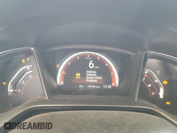 2017 Honda Civic Sedan Si with VIN 2HGFC1E57HH700201, listed as a Copart auction lot 46537475 with 143,181 mi miles and Salvage Title. Bid and sale history available at carsss.com. Image 9.