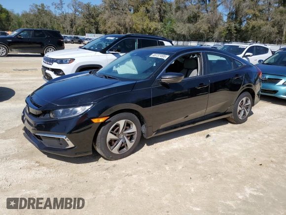 2019 Honda Civic Sedan LX with VIN 19XFC2F67KE045391, listed as a Copart auction lot 48737495 with 85,472 mi miles and Non Repairable. Bid and sale history available at carsss.com. Image 1.