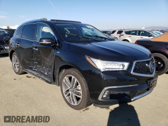 2018 Acura MDX Sport Hybrid w/Advance Pkg with VIN 5J8YD7H79JL000159, listed as a Copart auction lot 38217033 with 0 mi miles. Bid and sale history available at carsss.com. Image 4.