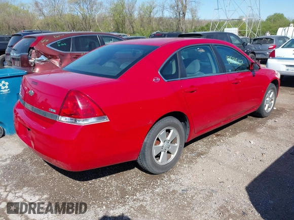 2008 Chevrolet Impala LT with VIN 2G1WT55K581251713, listed as a IAAI auction lot 42031567 with 352,640 mi miles and . Bid and sale history available at DreamBid. Image 4.