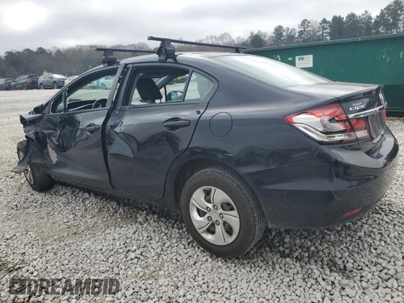 2015 Honda Civic LX with VIN 19XFB2F51FE037237, listed as a Copart auction lot 49031035 with Not Provided miles and Salvage Title. Bid and sale history available at carsss.com. Image 2.