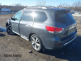 2013 Nissan Pathfinder SL with VIN 5N1AR2MM0DC606403, listed as a IAAI auction lot 41402104 with 128,644 mi miles and . Bid and sale history available at DreamBid. Image 3.