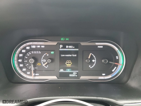 2022 Hyundai Tucson Hybrid Blue with VIN KM8JBCA10NU029999, listed as a Copart auction lot 46636175 with 53,257 mi miles and Salvage Title. Bid and sale history available at carsss.com. Image 9.
