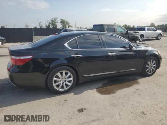2008 Lexus LS 460 with VIN JTHBL46F185075161, listed as a Copart auction lot 55852165 with 173,831 mi miles and Salvage Title. Bid and sale history available at DreamBid. Image 3.