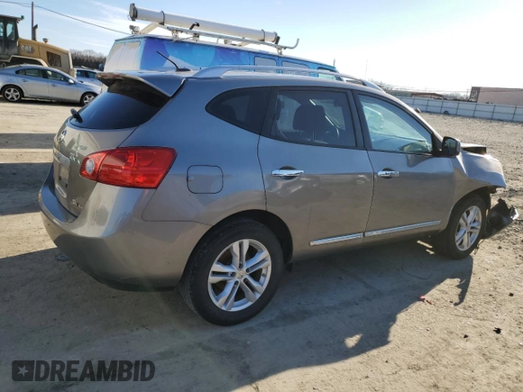 2012 Nissan Rogue S with VIN JN8AS5MVXCW716959, listed as a Copart auction lot 46670865 with 136,133 mi miles and Salvage Title. Bid and sale history available at DreamBid. Image 3.