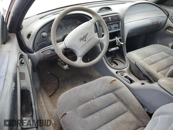 1995 Ford Mustang with VIN 1FALP4045SF145706, listed as a Copart auction lot 69829614 with 164,460 mi miles and Salvage Title. Bid and sale history available at carsss.com. Image 8.