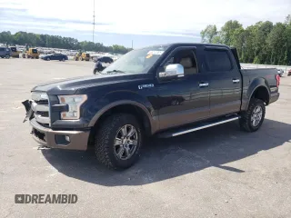 2015 Ford F-150 XLT with VIN 1FTEW1EF2FKE26597, listed as a Copart auction lot 58212385 with 123,756 mi miles and Salvage title. Bid and sale history available at DreamBid. Image 1.