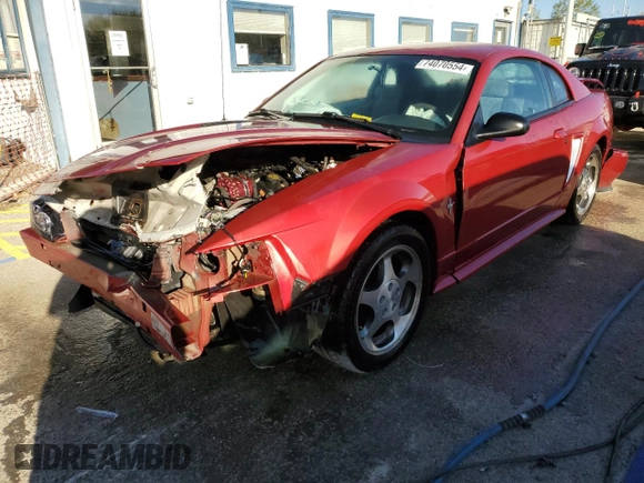 2002 Ford Mustang Standard с VIN 1FAFP40482F127648, выставлен на аукционе Copart как лот 74070554 с пробегом 67 849 миль миль и Списание • Salvage title. История ставок и продаж доступна на DreamBid. Изображение 1.