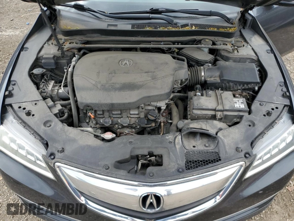 2015 Acura TLX Technology with VIN 19UUB3F57FA008214, listed as a Copart auction lot 58093535 with 106,741 mi miles and Salvage title. Bid and sale history available at DreamBid. Image 11.
