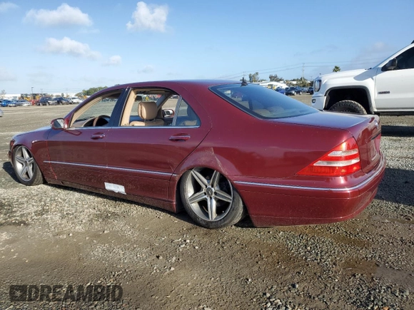 2000 Mercedes-Benz S-Class with VIN WDBNG75JXYA069214, listed as a Copart auction lot 49356555 with 0 mi miles and Salvage Title. Bid and sale history available at carsss.com. Image 2.