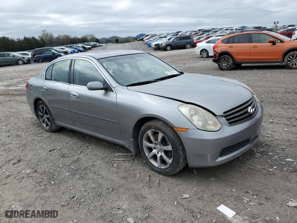 2006 Infiniti G35 Sedan with VIN JNKCV51F76M614591, listed as a Copart auction lot 51253285 with 150,169 mi miles and Salvage Title. Bid and sale history available at carsss.com. Image 4.