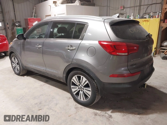 2016 Kia Sportage EX with VIN KNDPCCACXG7869254, listed as a IAAI auction lot 41830706 with 107,448 mi miles and . Bid and sale history available at carsss.com. Image 3.