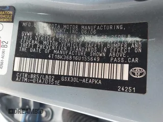 2006 Toyota Avalon XL with VIN 4T1BK36B16U155649, listed as a IAAI auction lot 41427370 with 161,674 mi miles. Bid and sale history available at carsss.com. Image 9.