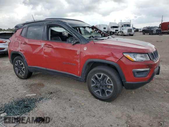 2020 Jeep Compass Trailhawk with VIN 3C4NJDDB7LT214691, listed as a Copart auction lot 55419415 with Not provided miles and Non repairable. Bid and sale history available at DreamBid. Image 4.