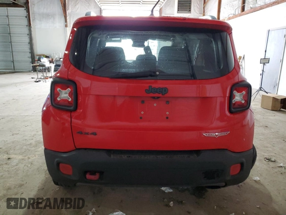 2015 Jeep Renegade Trailhawk with VIN ZACCJBCT3FPB27436, listed as a Copart auction lot 47362655 with 96,520 mi miles and Salvage title. Bid and sale history available at DreamBid. Image 6.
