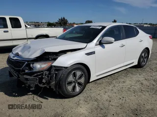 2012 Kia Optima Hybrid with VIN KNAGM4AD1C5034996, listed as a Copart auction lot 52593575 with 187,429 mi miles and Salvage Title. Bid and sale history available at carsss.com. Image 1.