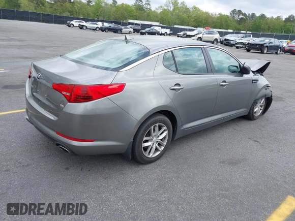 2013 Kia Optima LX with VIN 5XXGM4A74DG125903, listed as a IAAI auction lot 41931287 with 139,350 mi miles. Bid and sale history available at carsss.com. Image 4.