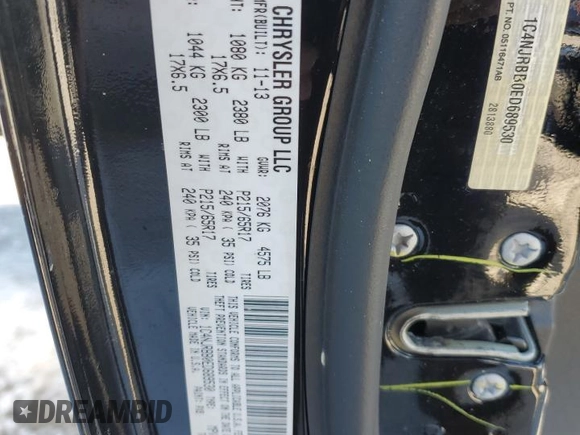 2014 Jeep Patriot Sport with VIN 1C4NJRBB0ED689530, listed as a Copart auction lot 89276425 with 93,163 mi miles and Clean Title. Bid and sale history available at DreamBid. Image 13.