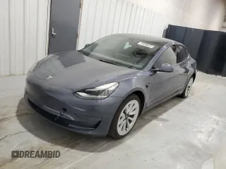 2022 Tesla Model 3 with VIN 5YJ3E1EA7NF289487, listed as a Copart auction lot 55527845 with 151,403 mi miles and Clean Title. Bid and sale history available at DreamBid. Image 1.