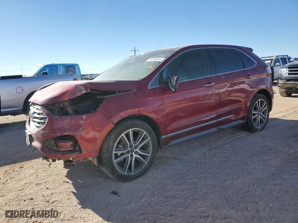 2019 Ford Edge Titanium with VIN 2FMPK3K92KBC06553, listed as a Copart auction lot 86996064 with 83,713 mi miles and Salvage Title. Bid and sale history available at carsss.com. Image 1.