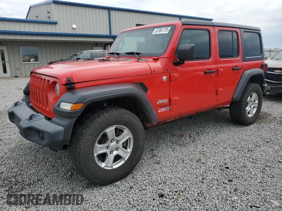 2018 Jeep Wrangler Unlimited Sport с VIN 1C4HJXDG0JW197511, выставлен на аукционе Copart как лот 57361775 с пробегом 95 830 миль миль и Списание • Salvage title. История ставок и продаж доступна на DreamBid. Изображение 1.