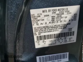 2011 Mercury Mariner Premier с VIN 4M2CN8HG8BKJ01013, выставлен на аукционе Copart как лот 48754715 с пробегом 115 419 миль миль и Списание • Salvage title. История ставок и продаж доступна на DreamBid. Изображение 15.