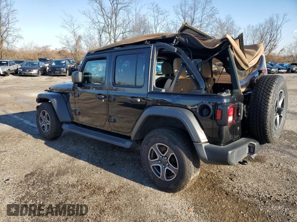 2020 Jeep Wrangler Unlimited Sport with VIN 1C4HJXDN9LW163116, listed as a Copart auction lot 82769764 with 75,092 mi miles and Salvage title. Bid and sale history available at DreamBid. Image 2.