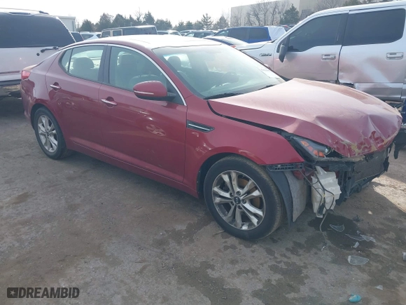 2011 Kia Optima EX with VIN KNAGN4A74B5057825, listed as a IAAI auction lot 41423999 with 1 mi miles. Bid and sale history available at carsss.com. Image 1.