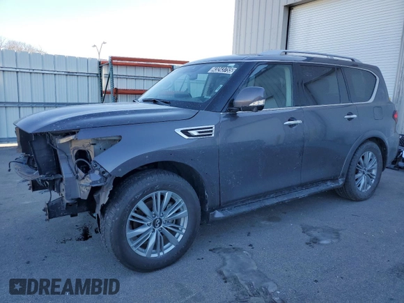2024 Infiniti QX80 LUXE with VIN JN8AZ2AE6R9327919, listed as a Copart auction lot 43243755 with 33,604 mi miles and Clean Title. Bid and sale history available at carsss.com. Image 1.