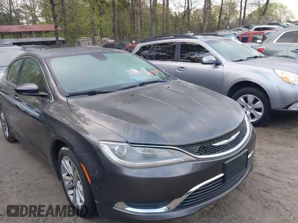2015 Chrysler 200 Limited with VIN 1C3CCCAB4FN603345, listed as a IAAI auction lot 41960717 with 175,737 mi miles. Bid and sale history available at carsss.com. Image 1.