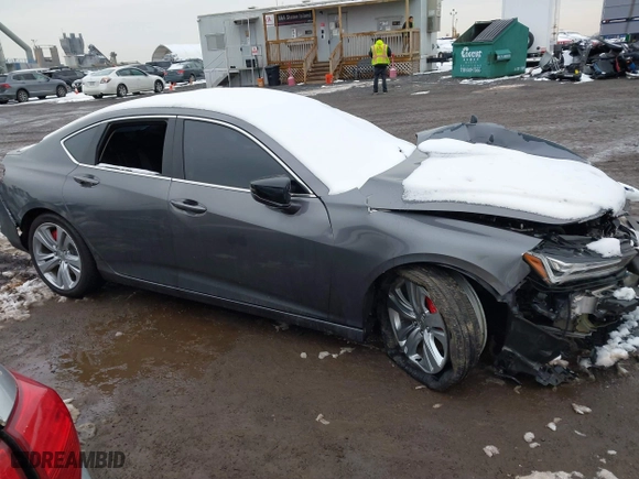 2021 Acura TLX w/Technology Package with VIN 19UUB6F40MA002194, listed as a IAAI auction lot 41553613 with 1 mi miles. Bid and sale history available at carsss.com. Image 12.