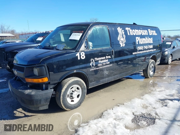 2017 Chevrolet Express Cargo Van with VIN 1GCWGBFF9H1112640, listed as a IAAI auction lot 41401549 with 157,773 mi miles. Bid and sale history available at carsss.com. Image 19.
