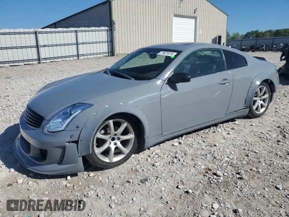 2004 Infiniti G35 Coupe w/Leather with VIN JNKCV54E44M808379, listed as a Copart auction lot 71621614 with 116,048 mi miles and Salvage Title. Bid and sale history available at carsss.com. Image 1.