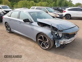 2021 Honda Accord Sport with VIN 1HGCV1F39MA106728, listed as a IAAI auction lot 42402403 with 58,004 mi miles and . Bid and sale history available at DreamBid. Image 1.