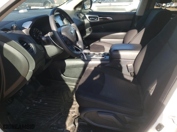 2019 Nissan Pathfinder S with VIN 5N1DR2MM8KC652328, listed as a Copart auction lot 47823275 with 58501 miles and Salvage Title. Bid and sale history available at carsss.com. Image 7.
